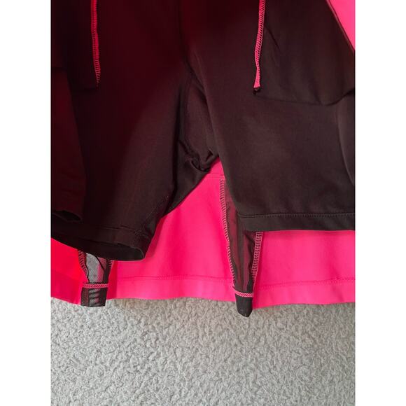 Tail Skort Small Pleated Zip Pocket Neon Pink Black Mini Tennis Prep Athletic - Picture 4 of 16